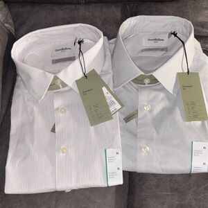 Goodfellow & Co Men's Classic White and Gray Dress Shirts